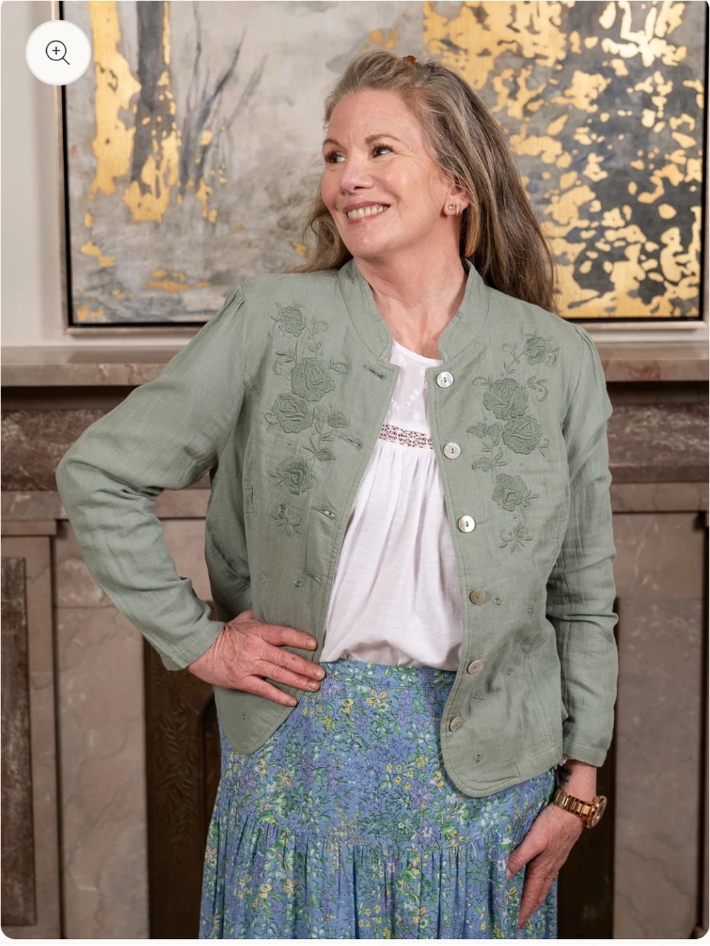April Cornell Embroidered Prairie Jacket | Size XL